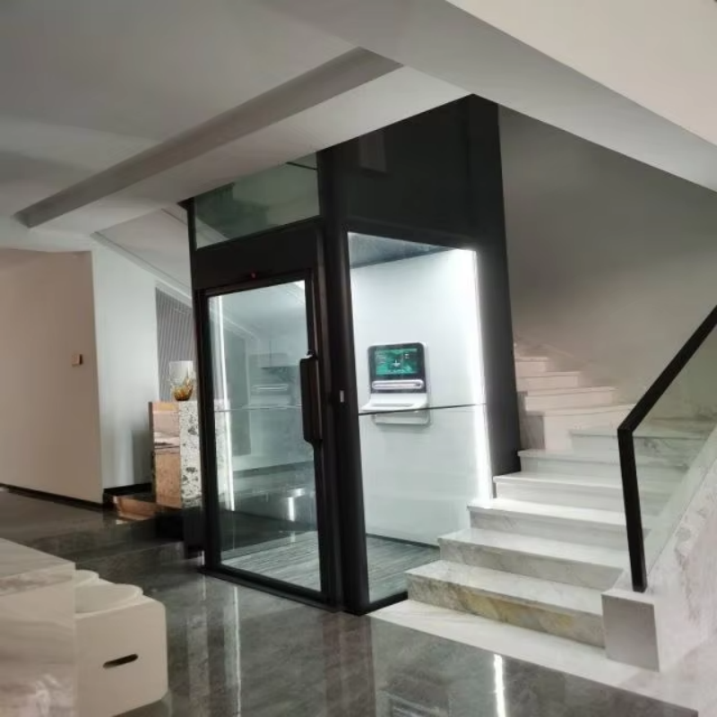 VTEV109 Ascensores Elevadores Stilfuld glas villa elevator til privat duplex hjem