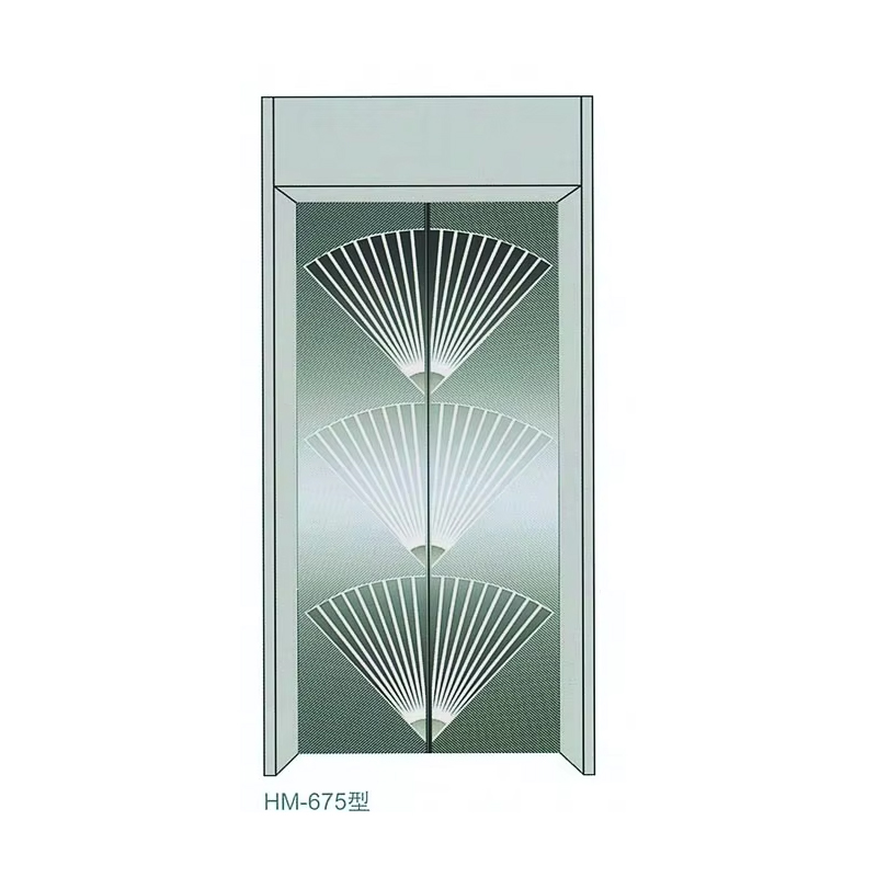 VTSP204 Højkvalitets elevatordørsystem Rustfrit stål malet glas manuelt dørpanel