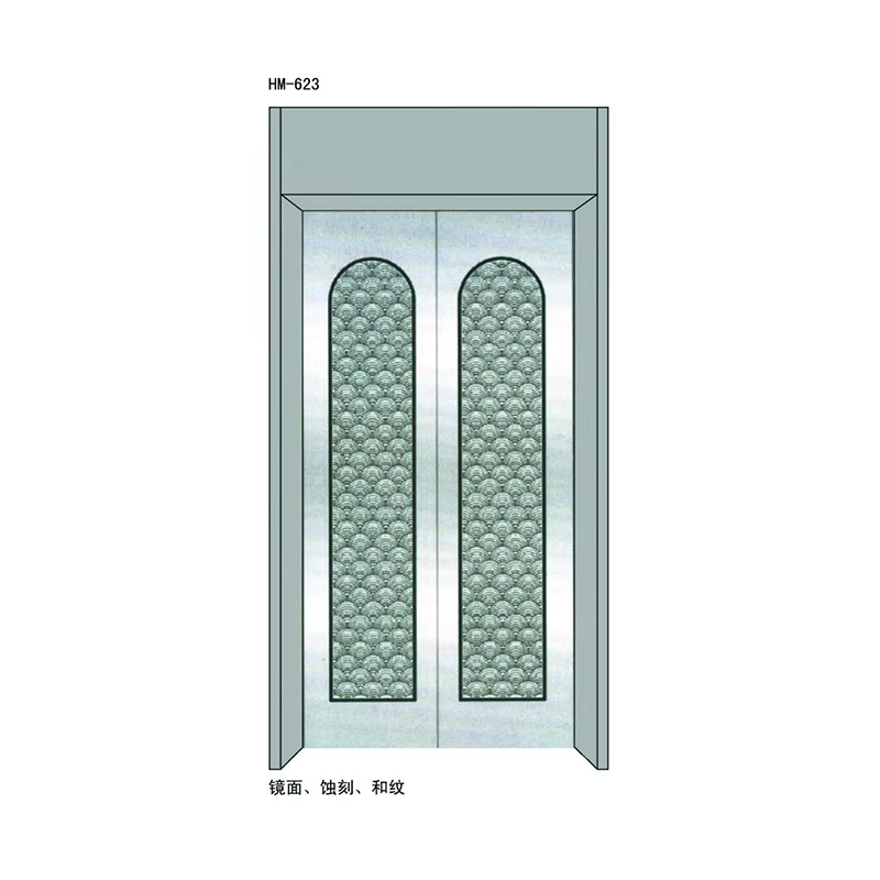 VTSP204 Højkvalitets elevatordørsystem Rustfrit stål malet glas manuelt dørpanel