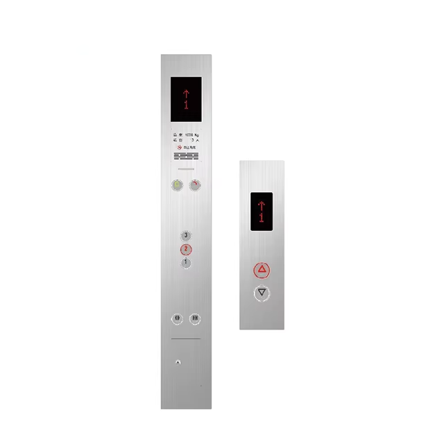 VTSP336 Elevator Vægmonteret Touch Display med Elevator-knap Moderne Design Rustfrit Stål & Glas Cop og Lop
