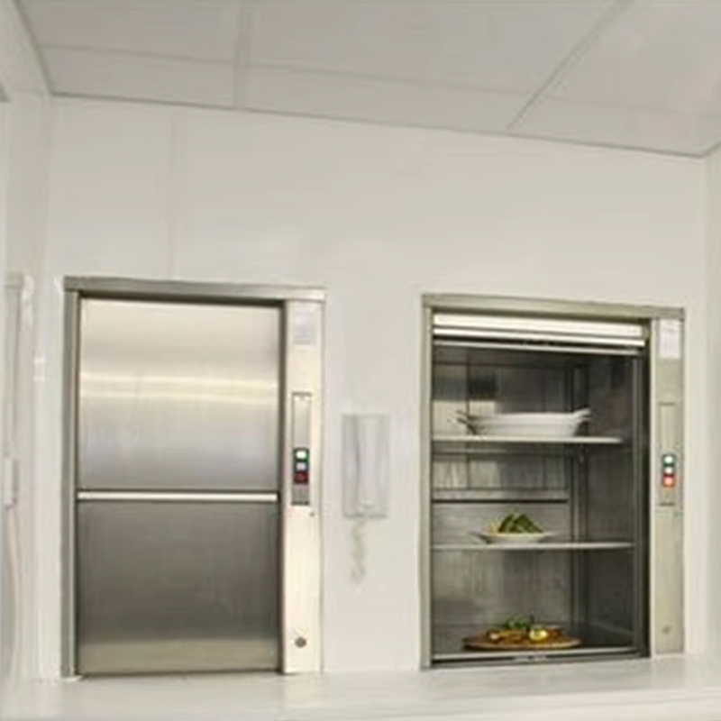 VTEF113 Højkvalitets rustfrit stål Moderne AC Drive Restaurant Køkken Stumtjener Elevator med PVC-gulv ISO-certificeret til hotelbrug