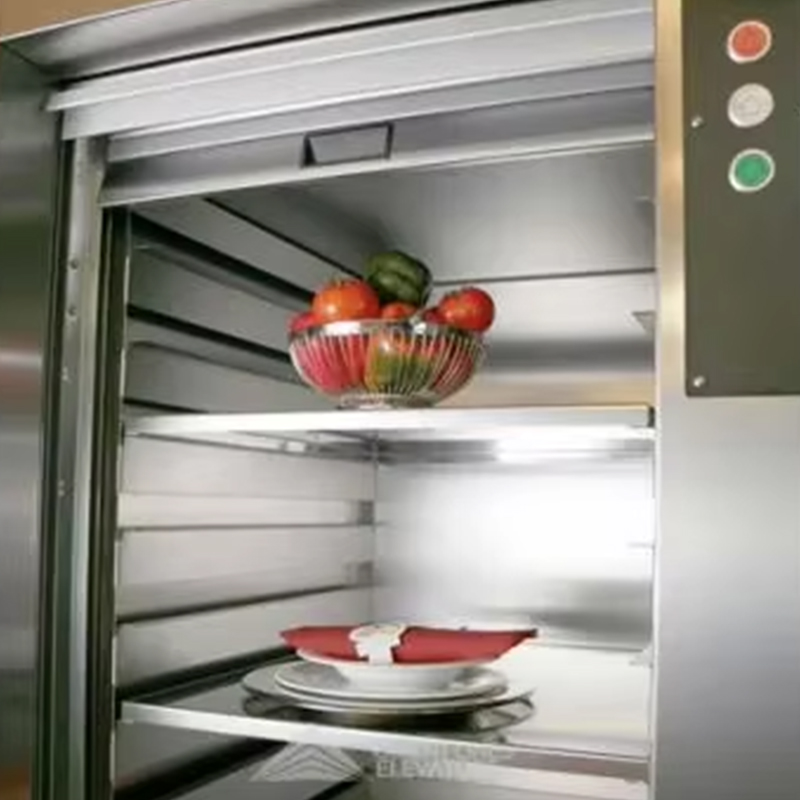 VTEF108 Elektrisk gearløs AC-stumtjenerlift med PVC-gulv til restaurant- og hotelkøkkenservice