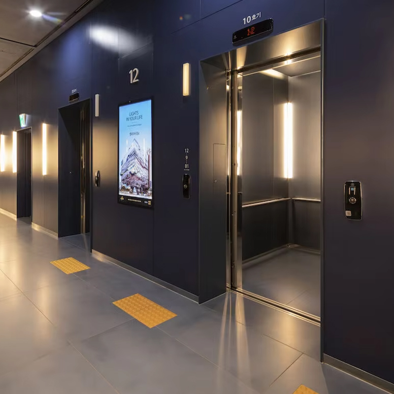 VTEP119 Ascensores passagerelevatorer Gearless AC til bygninger med flere etager ISO9001 certificeret rustfrit stål Nem installation