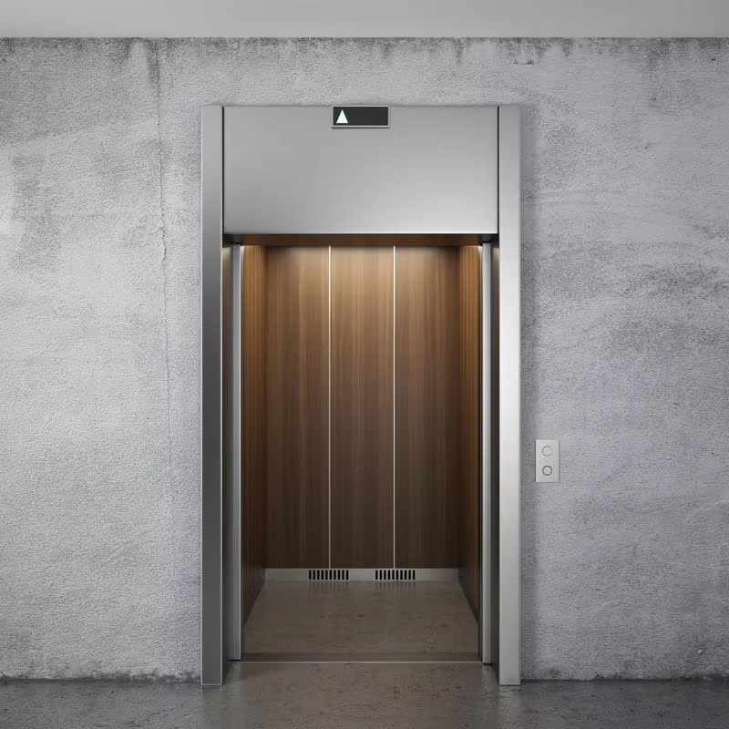 VTEP121 Hot Selling NV Model 6-8 Person 630 kg Gearless AC Modern Elevator Building Passagerlift med PVC-gulv i rustfrit stål