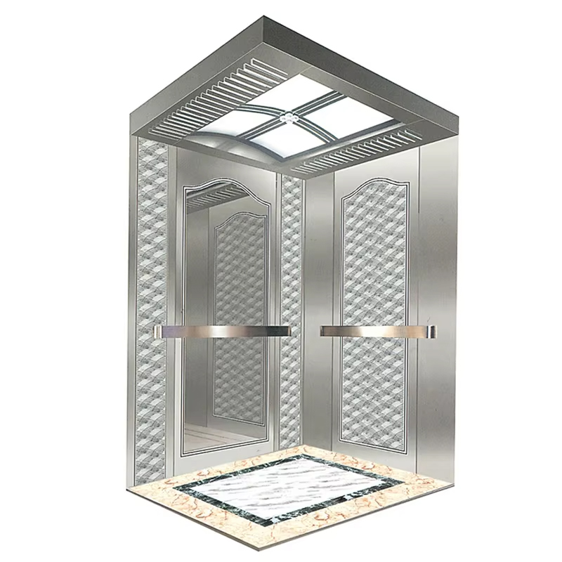 VTEP121 Hot Selling NV Model 6-8 Person 630 kg Gearless AC Modern Elevator Building Passagerlift med PVC-gulv i rustfrit stål