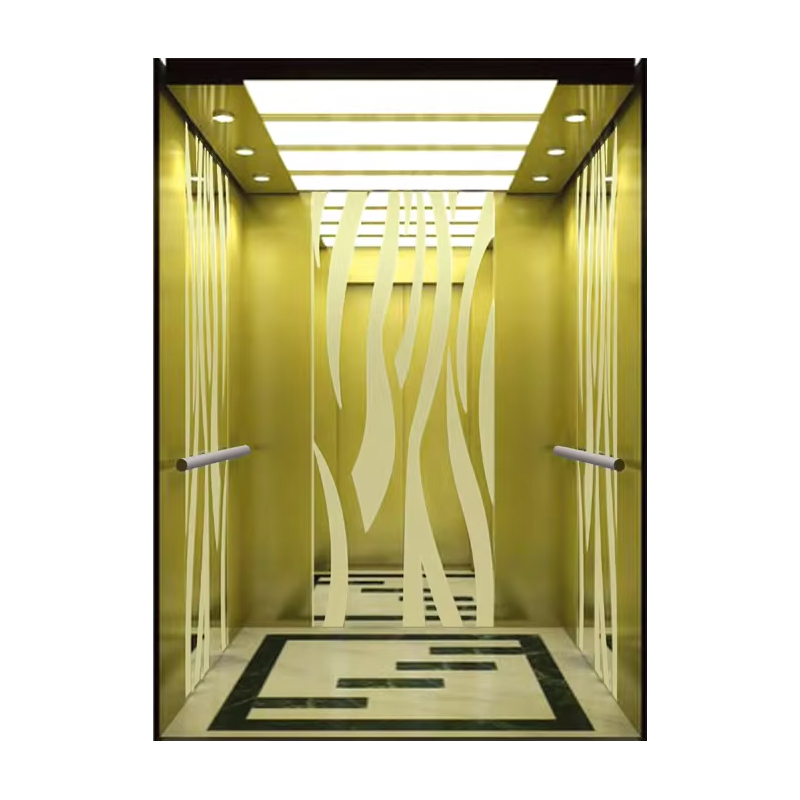 VTEP121 Hot Selling NV Model 6-8 Person 630 kg Gearless AC Modern Elevator Building Passagerlift med PVC-gulv i rustfrit stål
