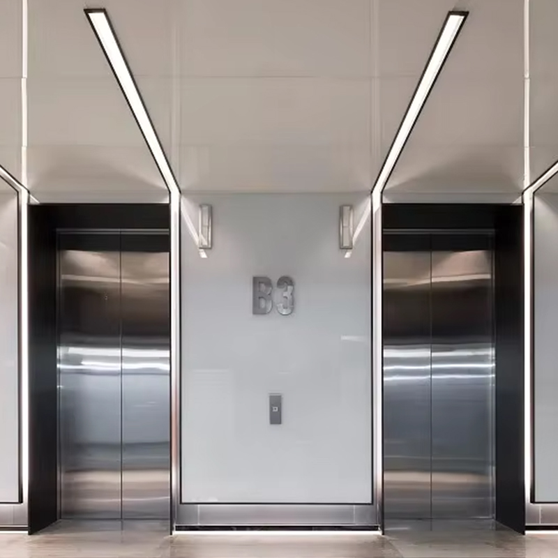 VTEP121 Hot Selling NV Model 6-8 Person 630 kg Gearless AC Modern Elevator Building Passagerlift med PVC-gulv i rustfrit stål