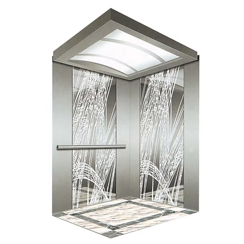 VTSP129 Elevator dele og tilbehør High-End passager elevator kabine med loftslys paneler