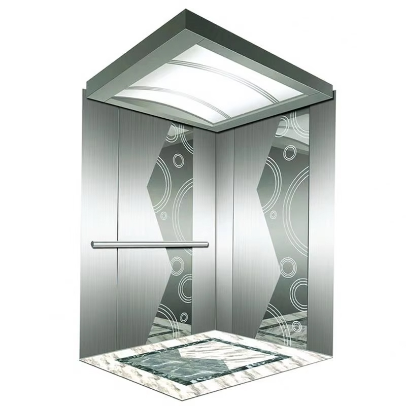 VTSP134 passagerelevatorkabine med energieffektiv LED-loft rustfri stålkonstruktion ISO9001 certificeret 1 års garanti