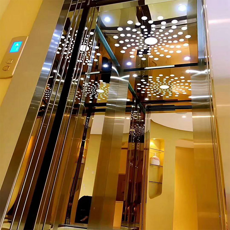 VTSP136 Elevator dele og tilbehør Passagerliftkabine med LED-belysning og førsteklasses dekoration